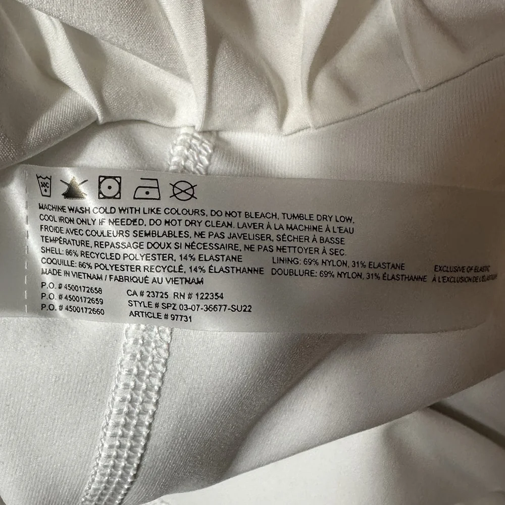 Aritzia Tna Move Tech Tennis Pro Micro Mini Skirt Pleated White Womens Medium